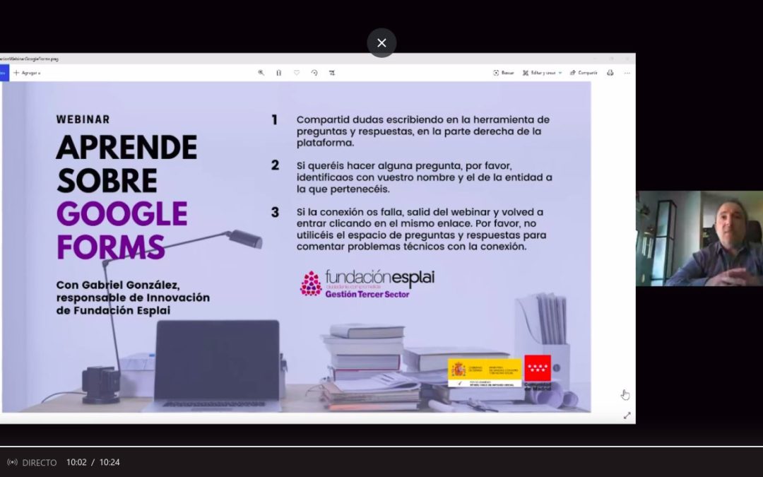 Preguntas frecuentes y vídeo completo del webinar sobre Google Forms
