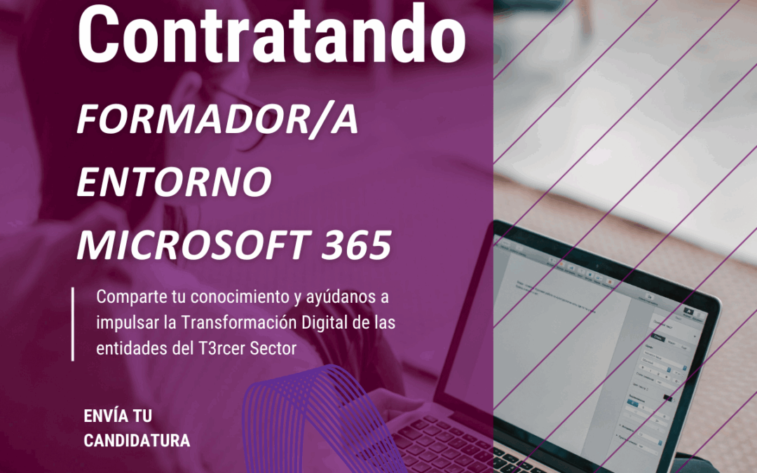 Buscamos formador/a freelance en Microsoft 365 para impulsar la transformación digital del tercer sector
